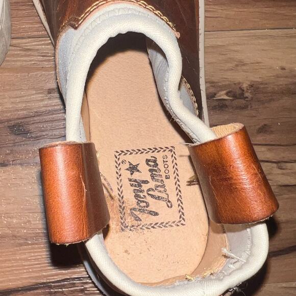 Tony Lama Brown Leather Slip-On Western Chelsea Boots Women’s Size 8 - Picture 10 of 15